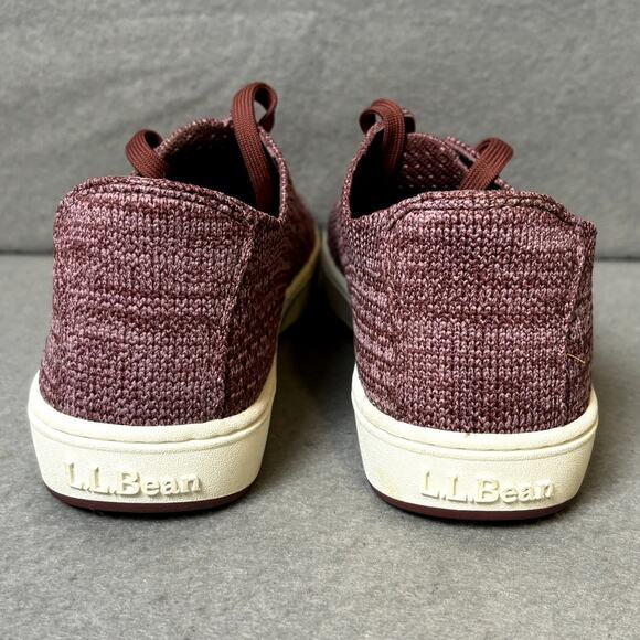 LL Bean Eco Bay Knit Stretch Lace Up Plum Purple Women's 7 Washable Sneakers EUC - Picture 6 of 7